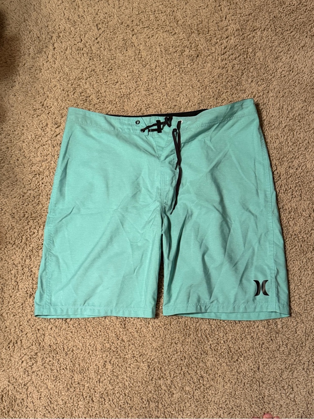 Hurley Light Aqua Board Shorts with Black Logo